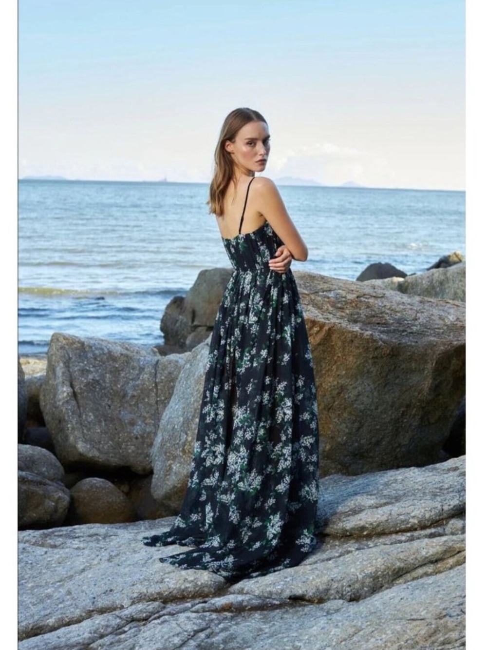 Sau Lee Georgina Gown Black Floral UK4/US0